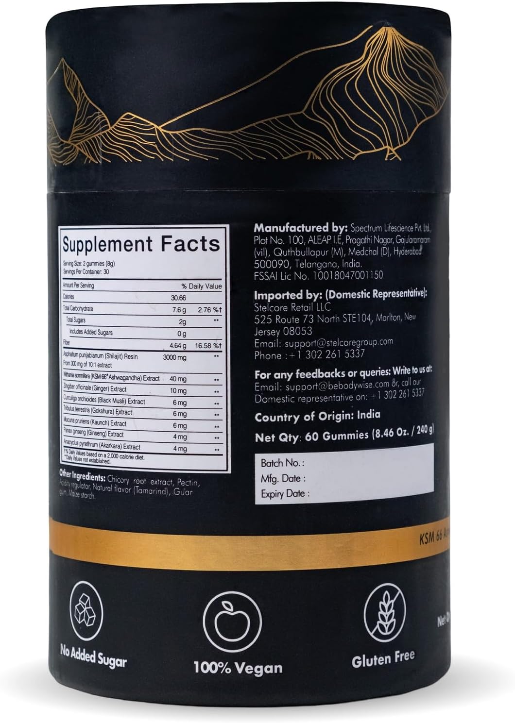 Brinco de geleia pura de Shilajit