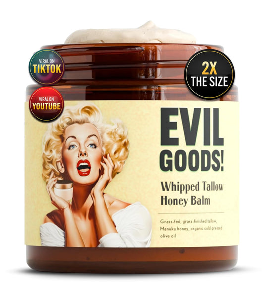EVIL GOODS Sebastes de carne e bálsamo batido com mel