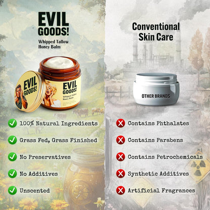 EVIL GOODS Sebastes de carne e bálsamo batido com mel